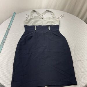 Arden B Navy and White Mini Dress